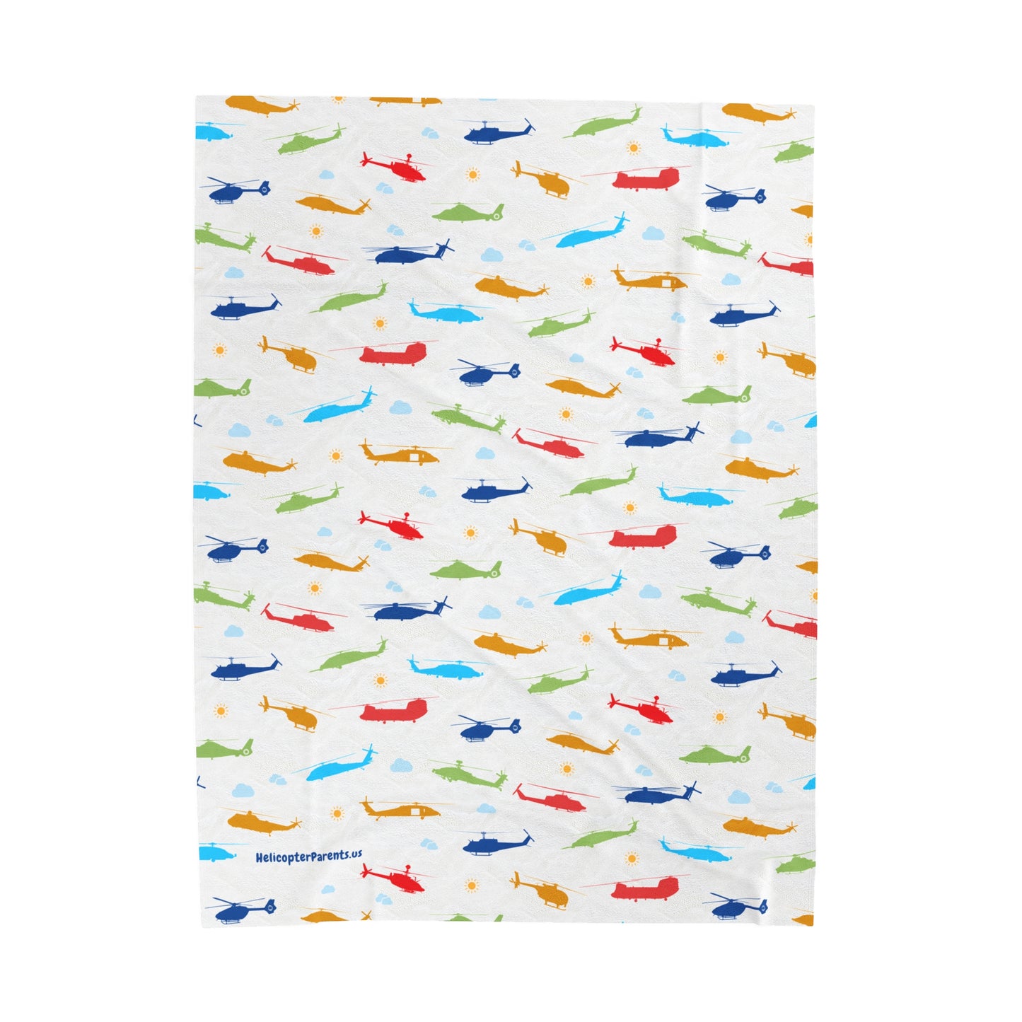 Rotor Head Large Plush Blanket – Multi Colored