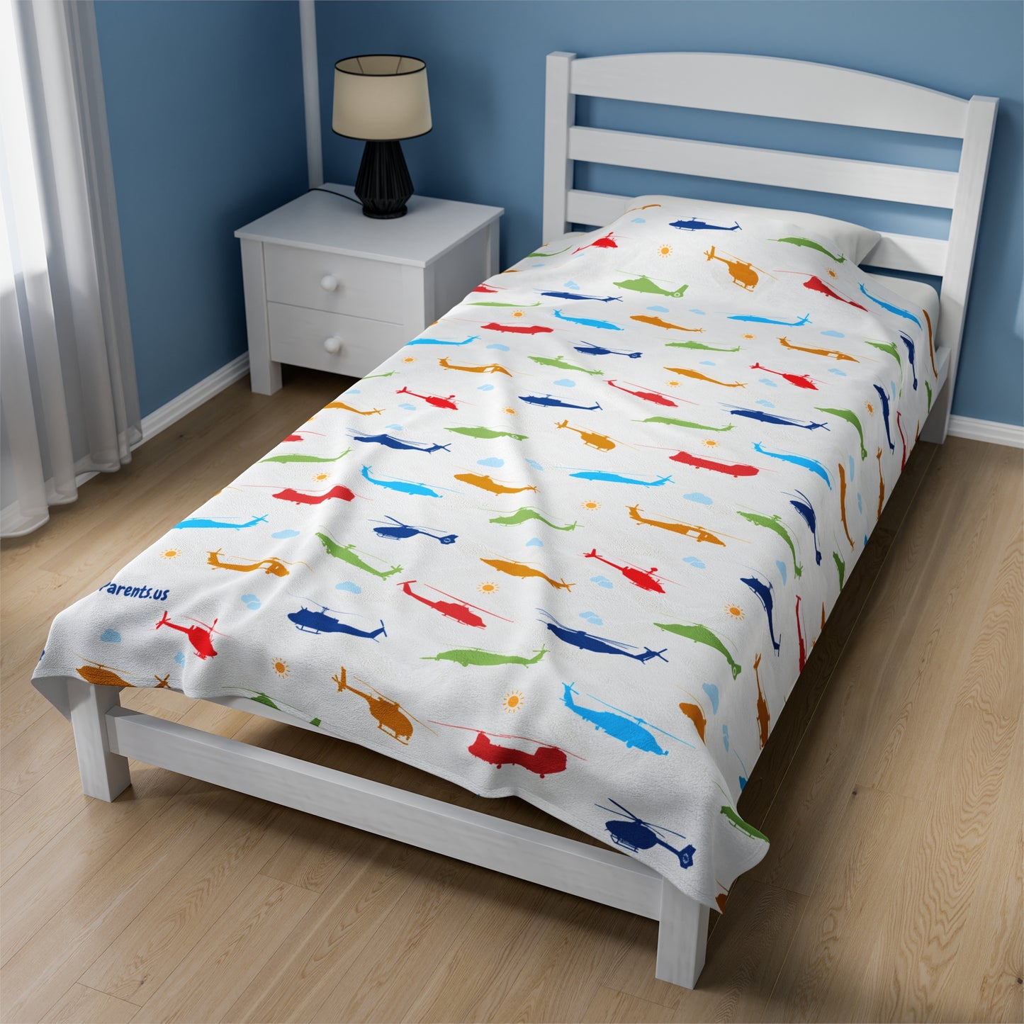 Rotor Head Large Plush Blanket – Multi Colored