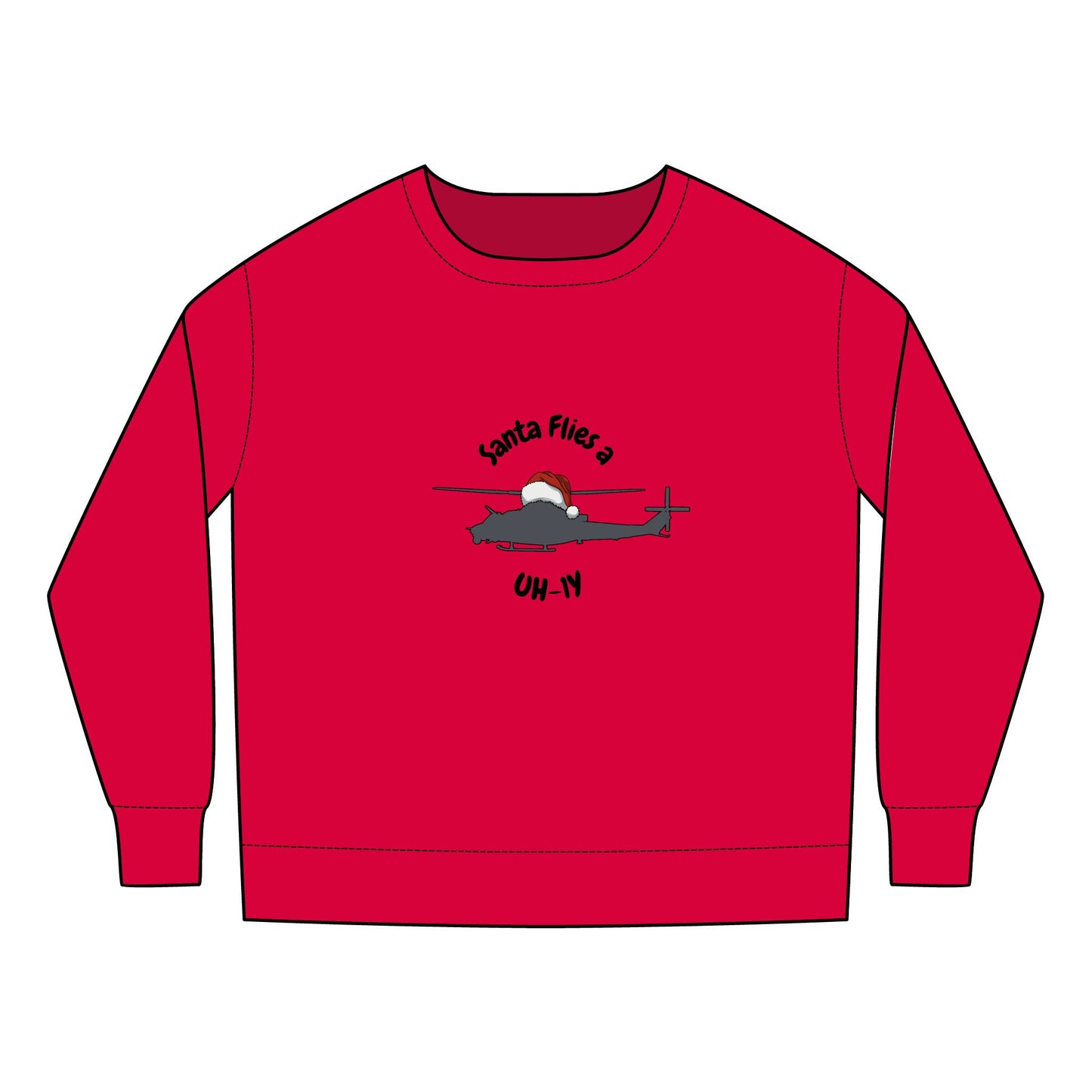 Toddler Santa Flies an UH-1Y Sweatshirt