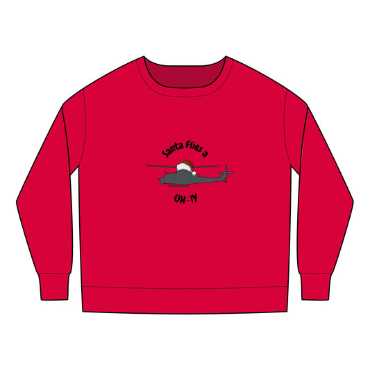 Toddler Santa Flies an UH-1Y Sweatshirt