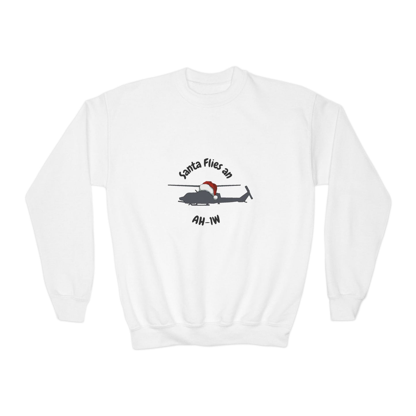 Big Kid Santa Flies an AH-1W Sweatshirt