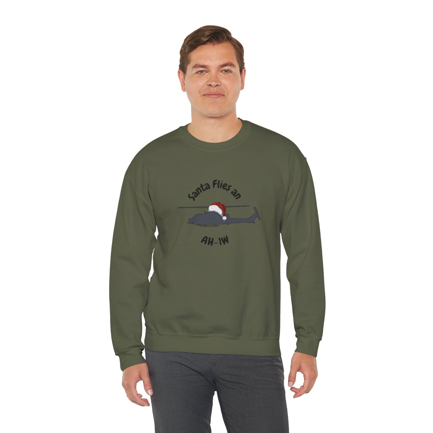 Adult Unisex Santa Flies AH-1W Sweatshirt