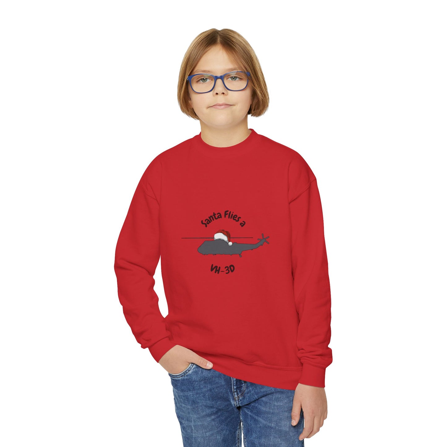 Big Kid Santa Flies a VH-3D Sweatshirt