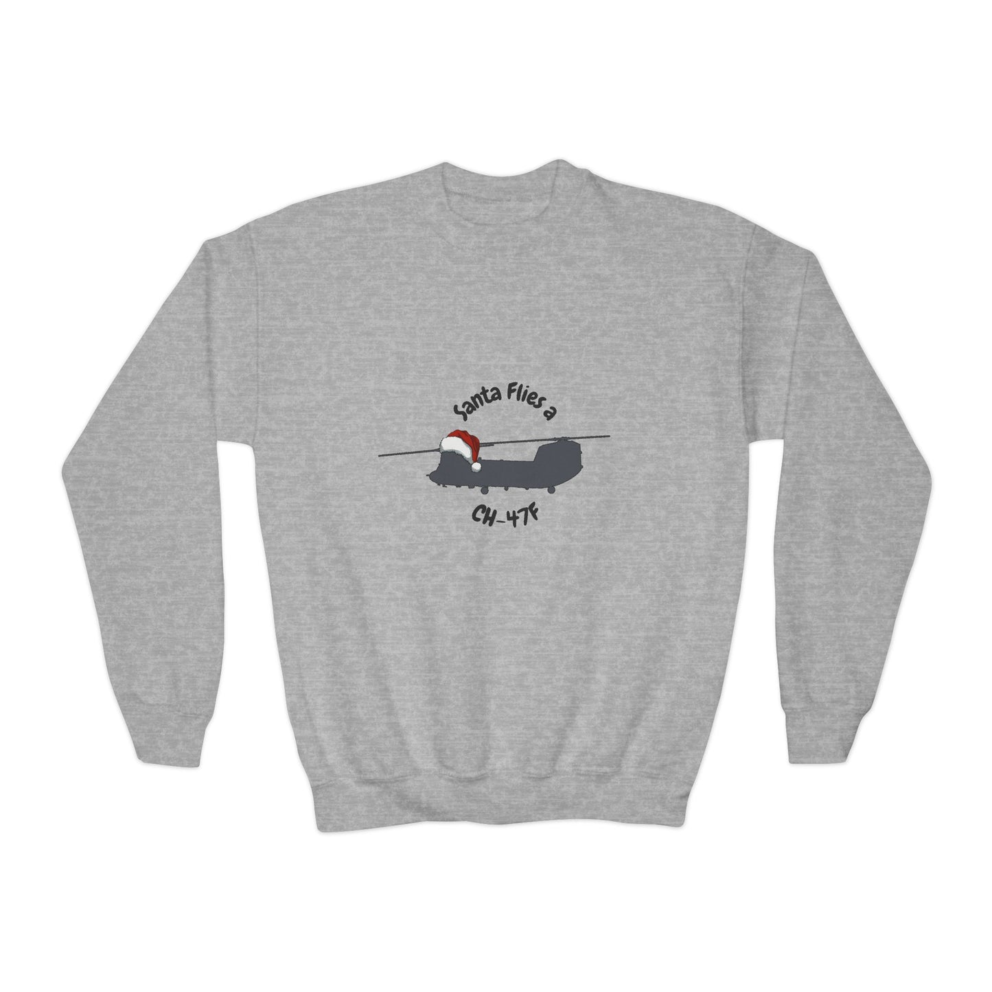 Big Kid Santa Flies a CH-47F Sweatshirt