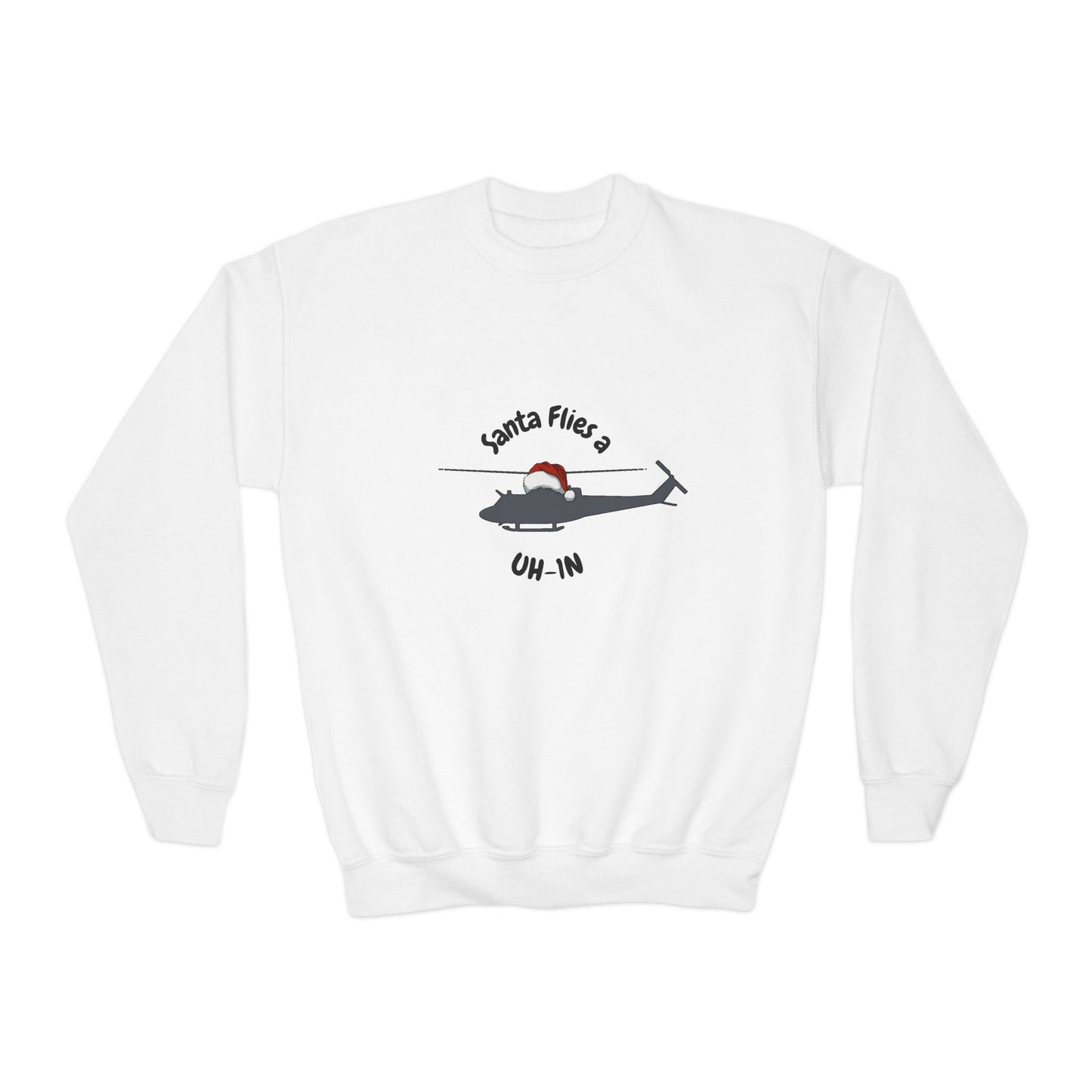 Big Kid Santa Flies an UH-1N Sweatshirt