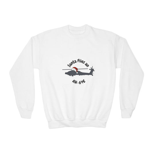 Big Kid Santa Flies an AH-64E Sweatshirt