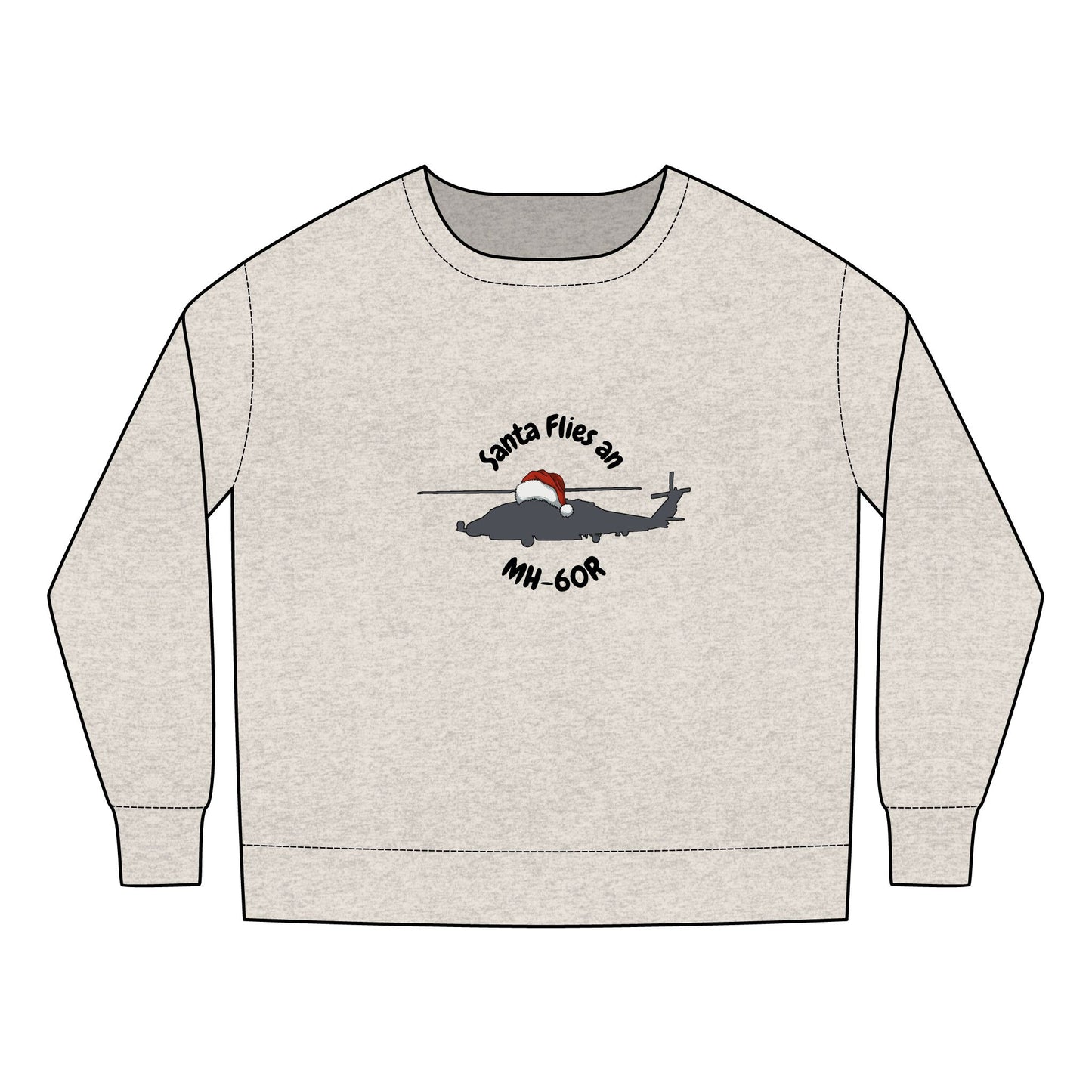 Toddler Santa Flies an MH-60R Sweatshirt