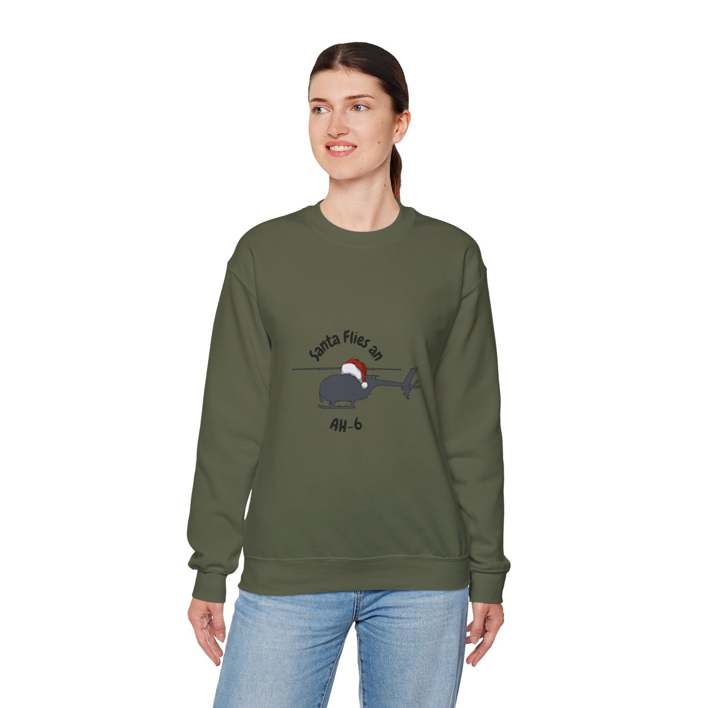 Adult Unisex Santa Flies AH-6 Sweatshirt