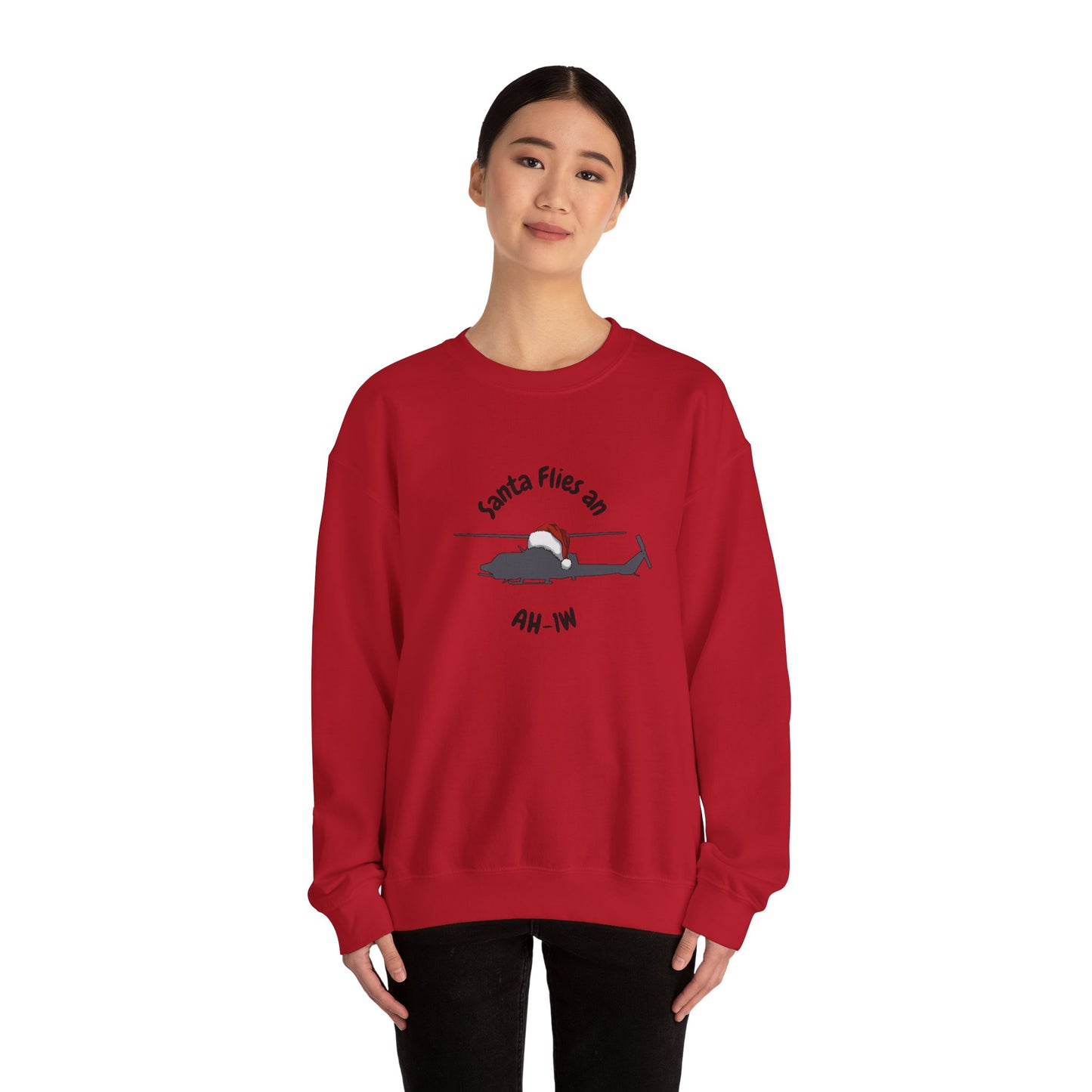 Adult Unisex Santa Flies AH-1W Sweatshirt