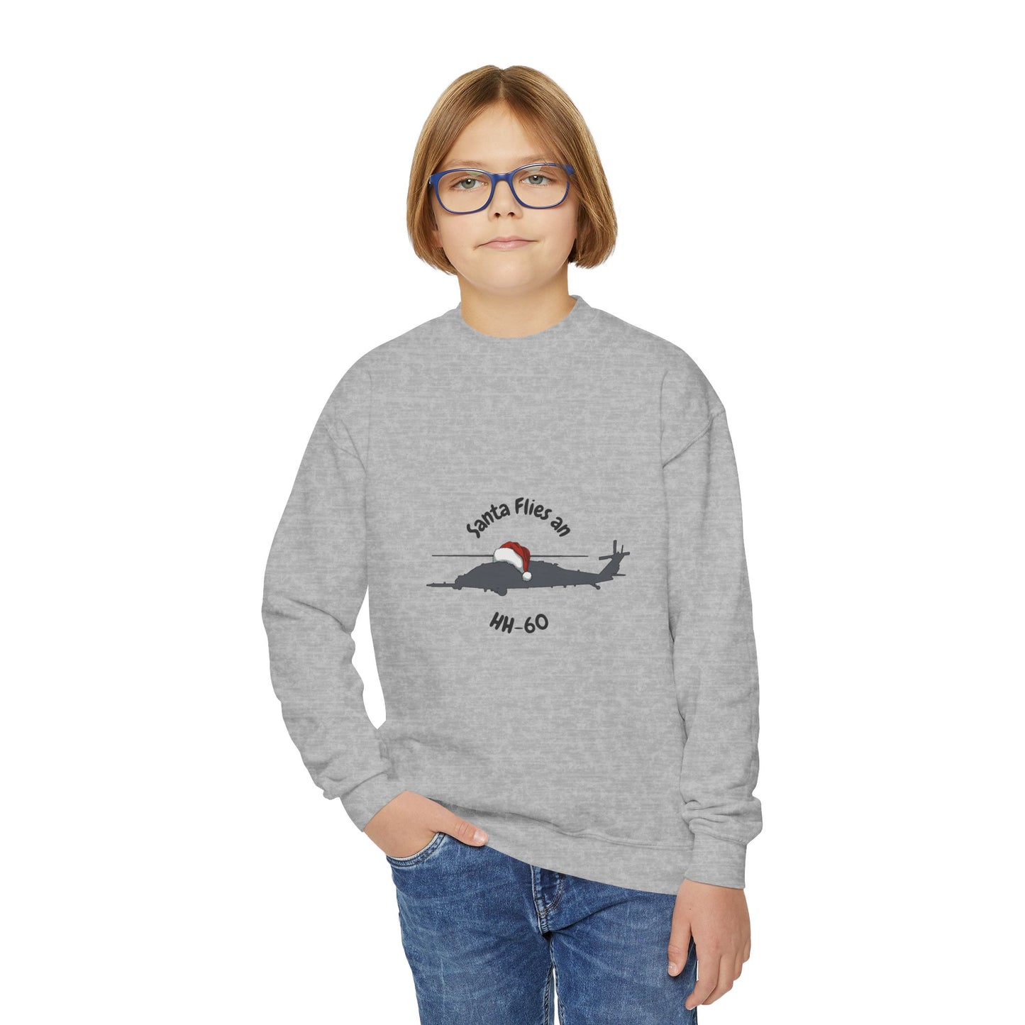 Big Kid Santa Flies an HH-60 Sweatshirt