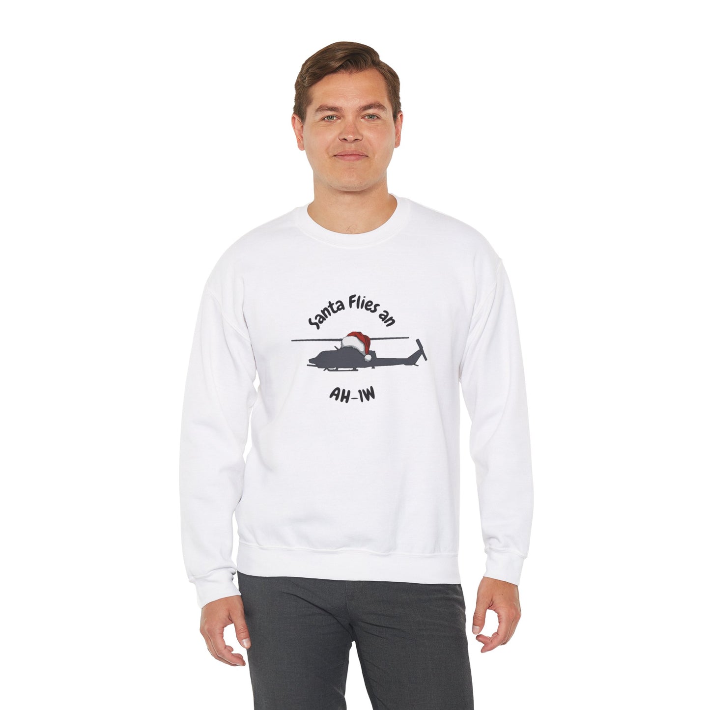 Adult Unisex Santa Flies AH-1W Sweatshirt