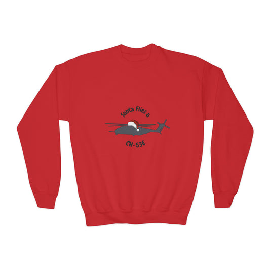 Big Kid Santa Flies a CH-53E Sweatshirt