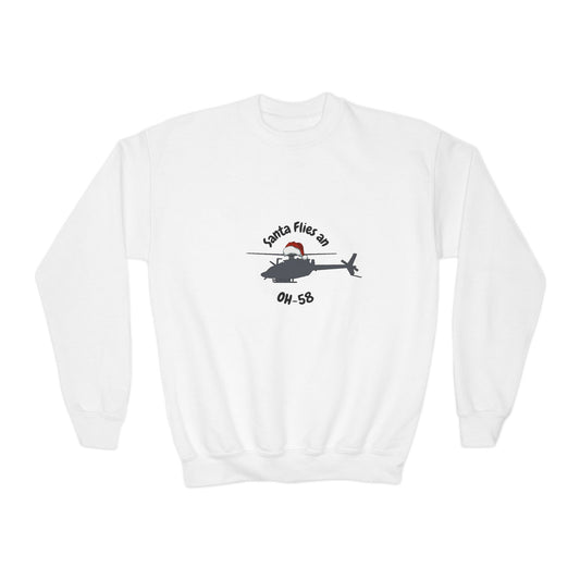 Big Kid Santa Flies an OH-58 Sweatshirt