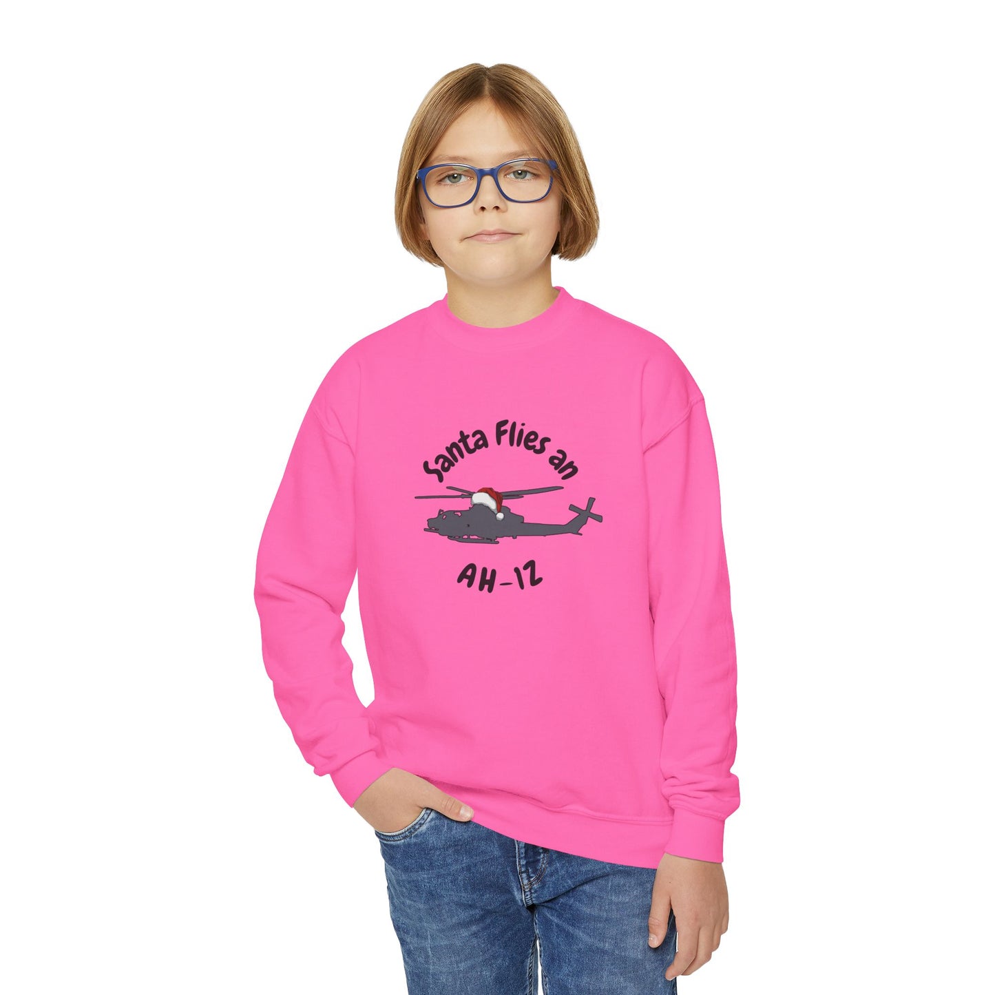 Big Kid Santa Flies an AH-1Z Sweatshirt