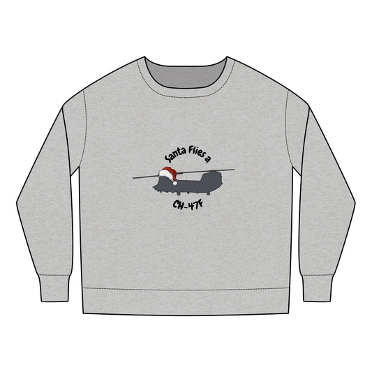 Toddler Santa Flies an CH-47F Sweatshirt