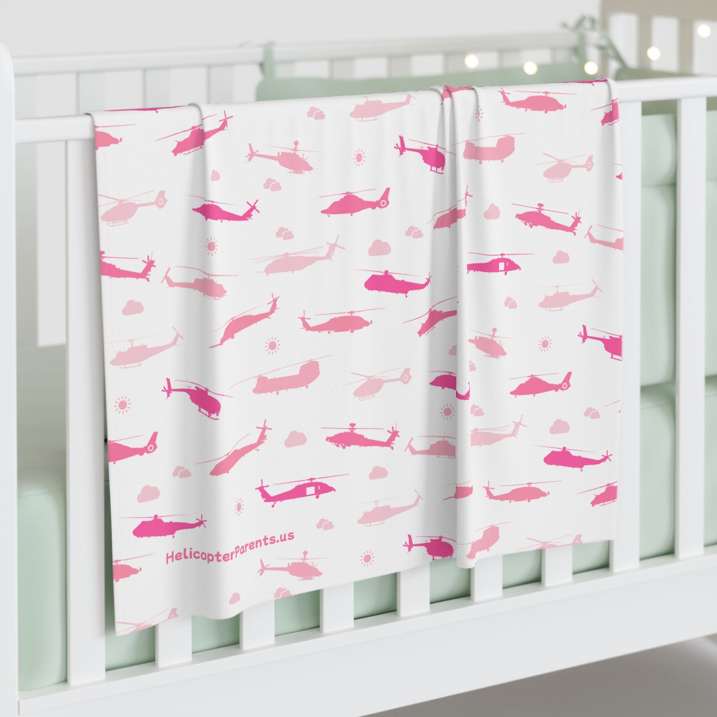 Little Rotor Head Baby Swaddle in Pink