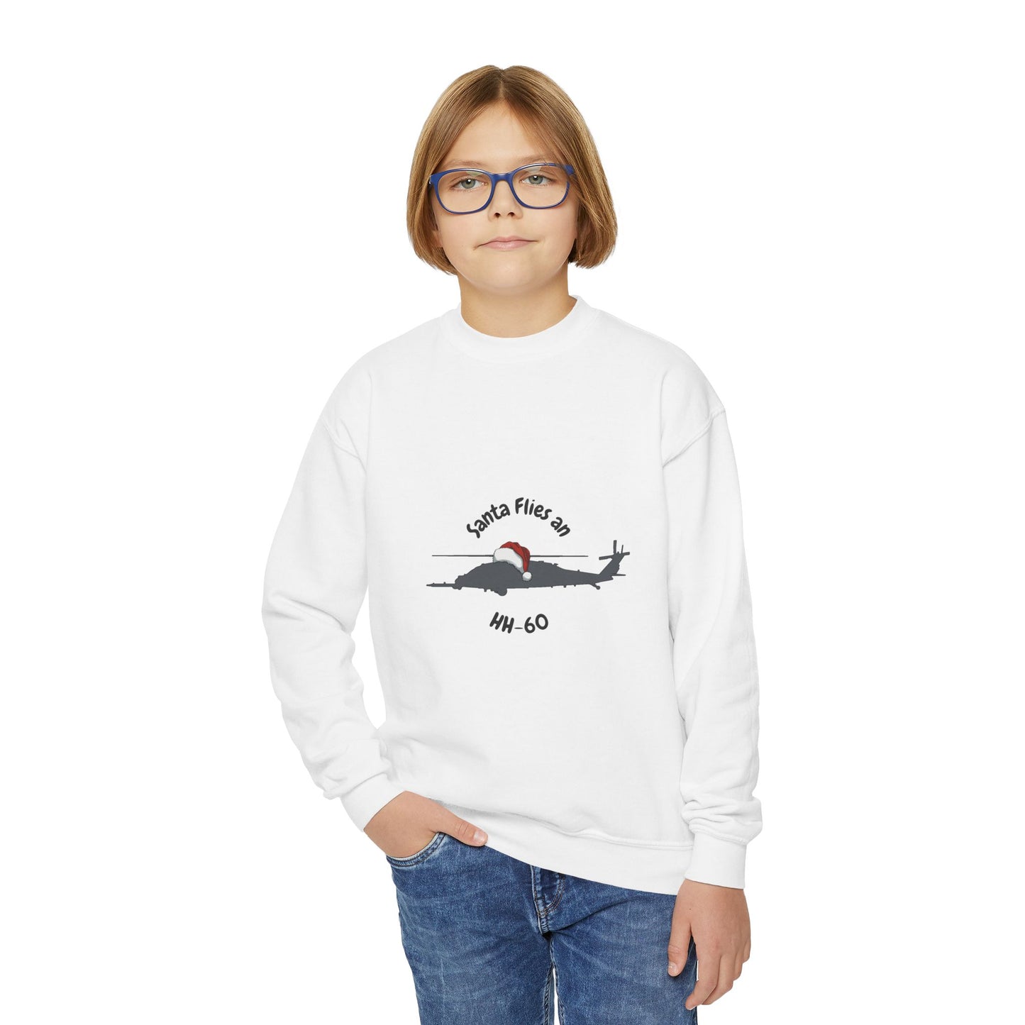 Big Kid Santa Flies an HH-60 Sweatshirt