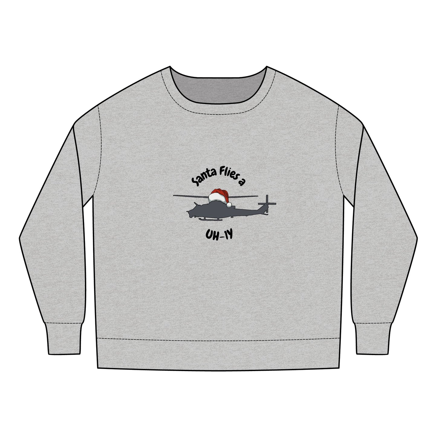 Toddler Santa Flies an UH-1Y Sweatshirt