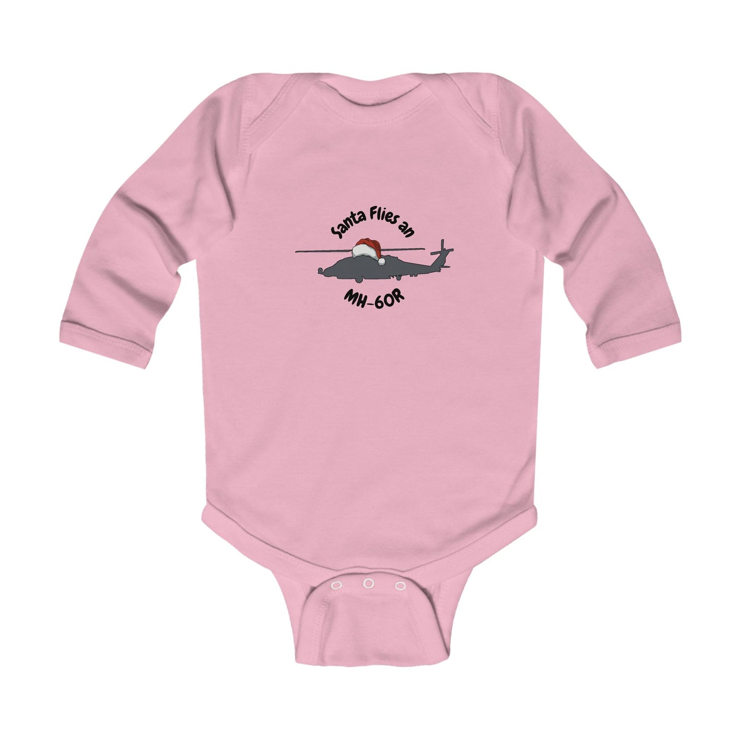 Baby Santa Flies an MH-60R Long Sleeve Bodysuit