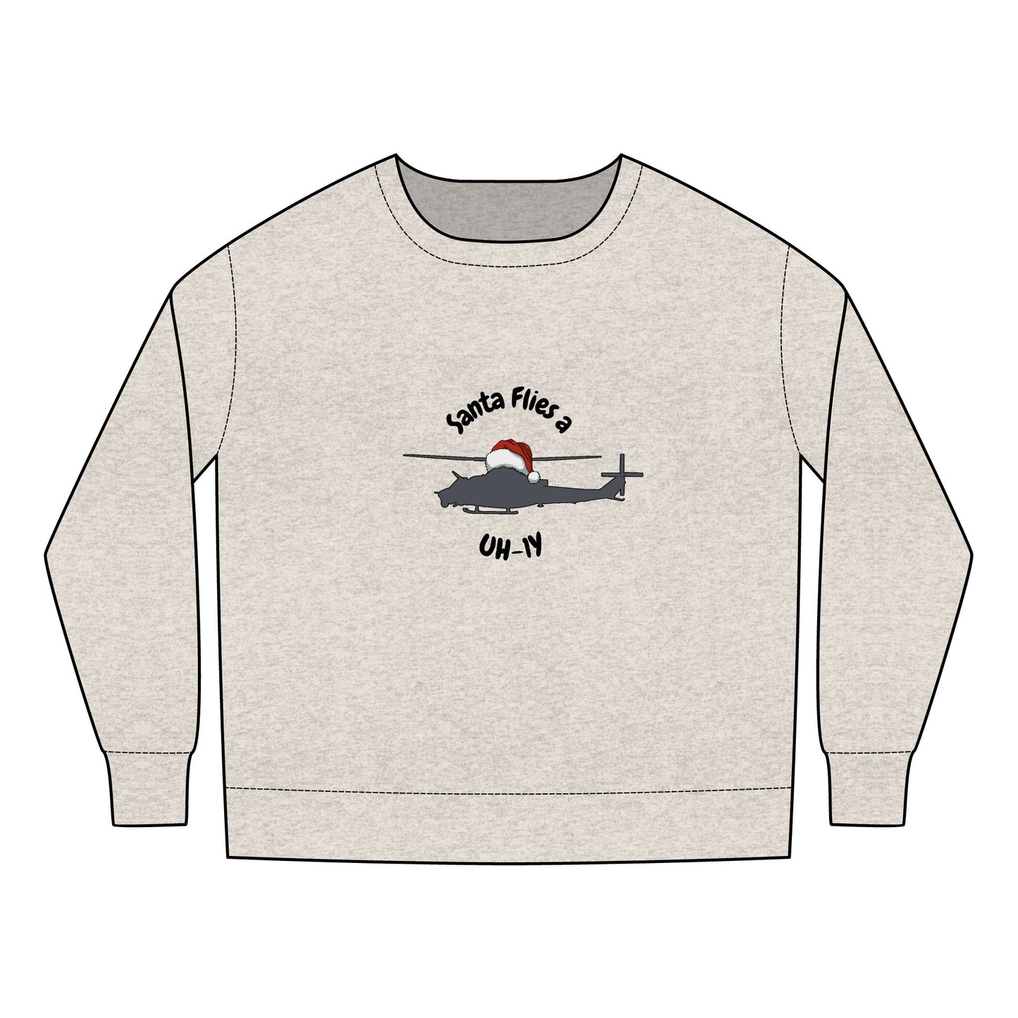 Toddler Santa Flies an UH-1Y Sweatshirt