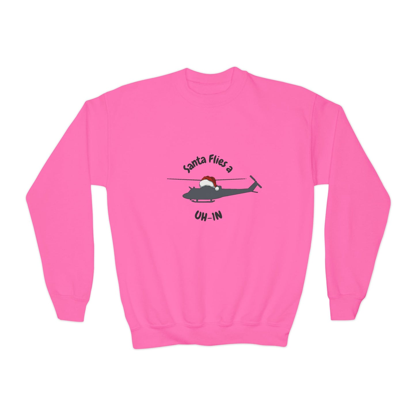 Big Kid Santa Flies an UH-1N Sweatshirt