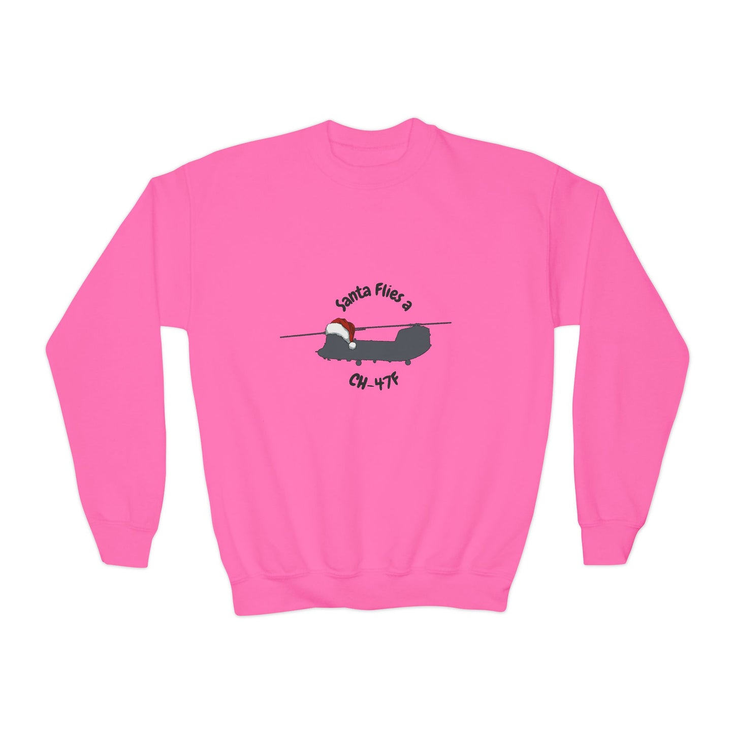 Big Kid Santa Flies a CH-47F Sweatshirt