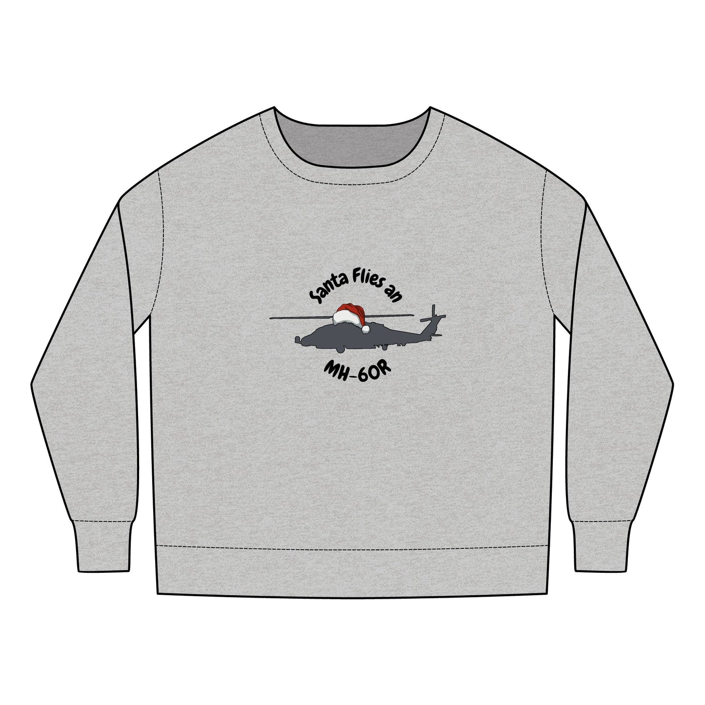 Toddler Santa Flies an MH-60R Sweatshirt