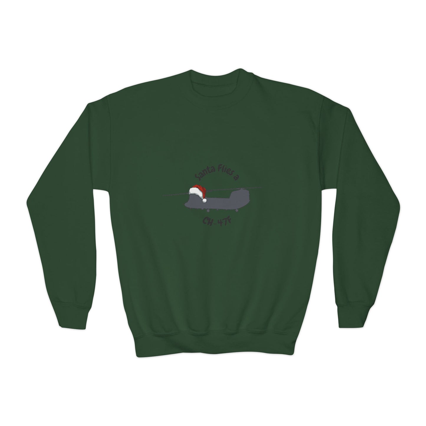 Big Kid Santa Flies a CH-47F Sweatshirt