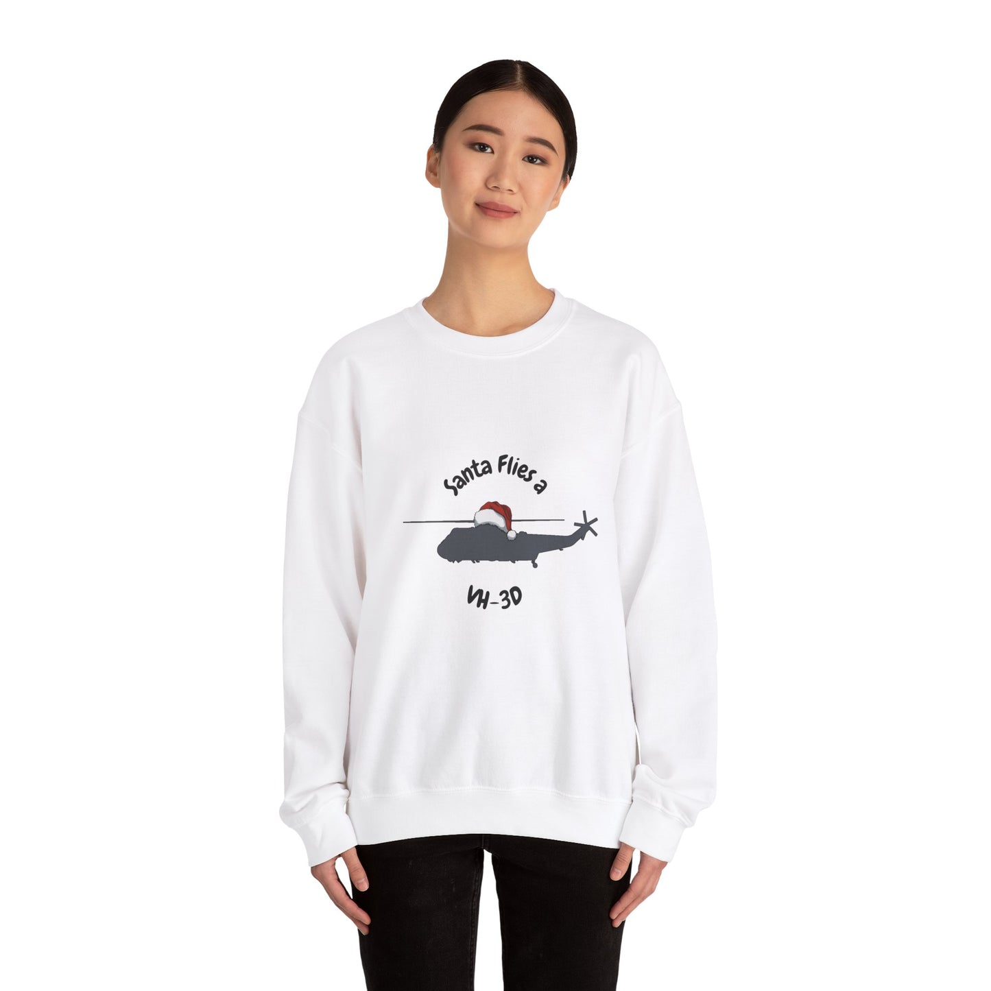 Adult Unisex Santa Flies VH-3D Sweatshirt