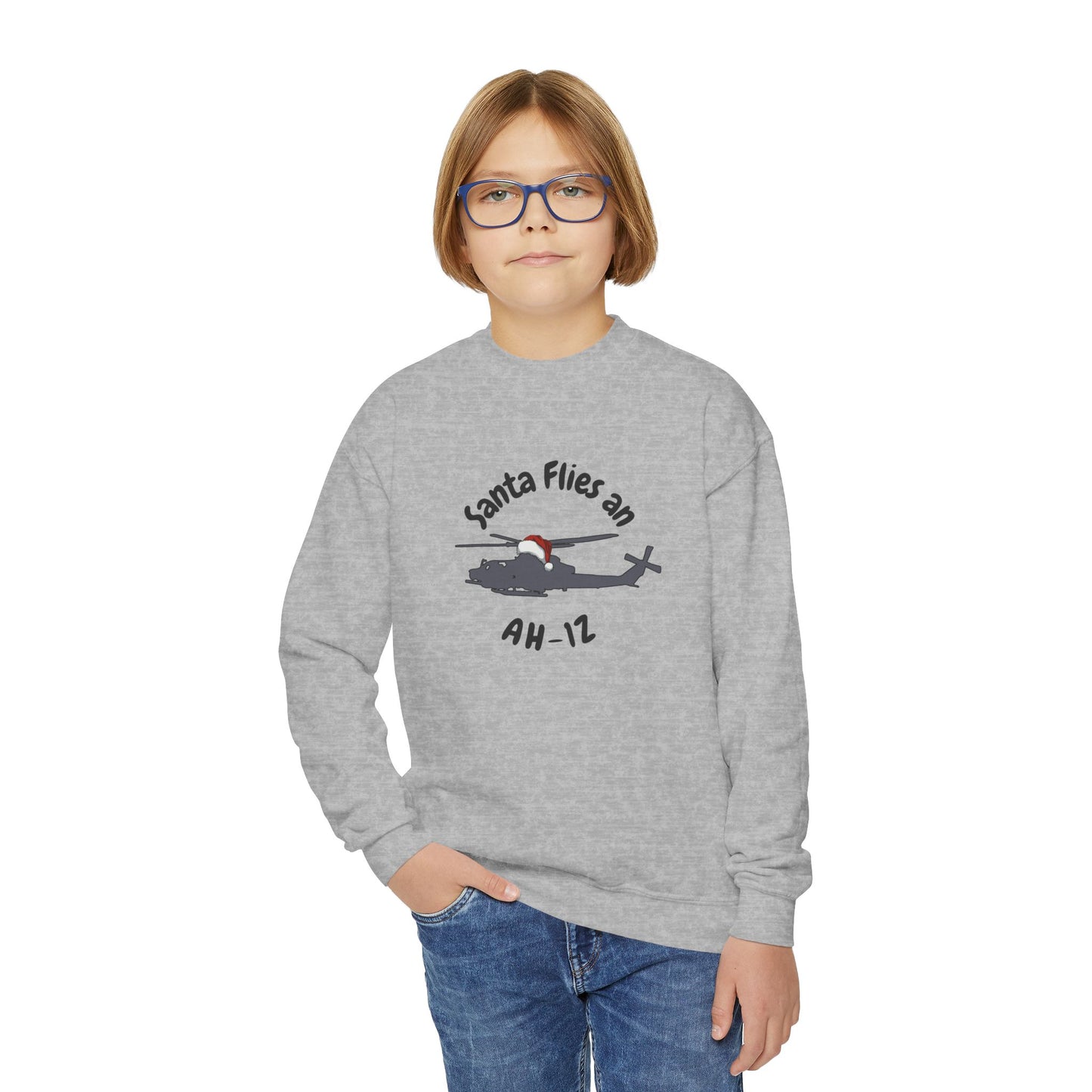 Big Kid Santa Flies an AH-1Z Sweatshirt