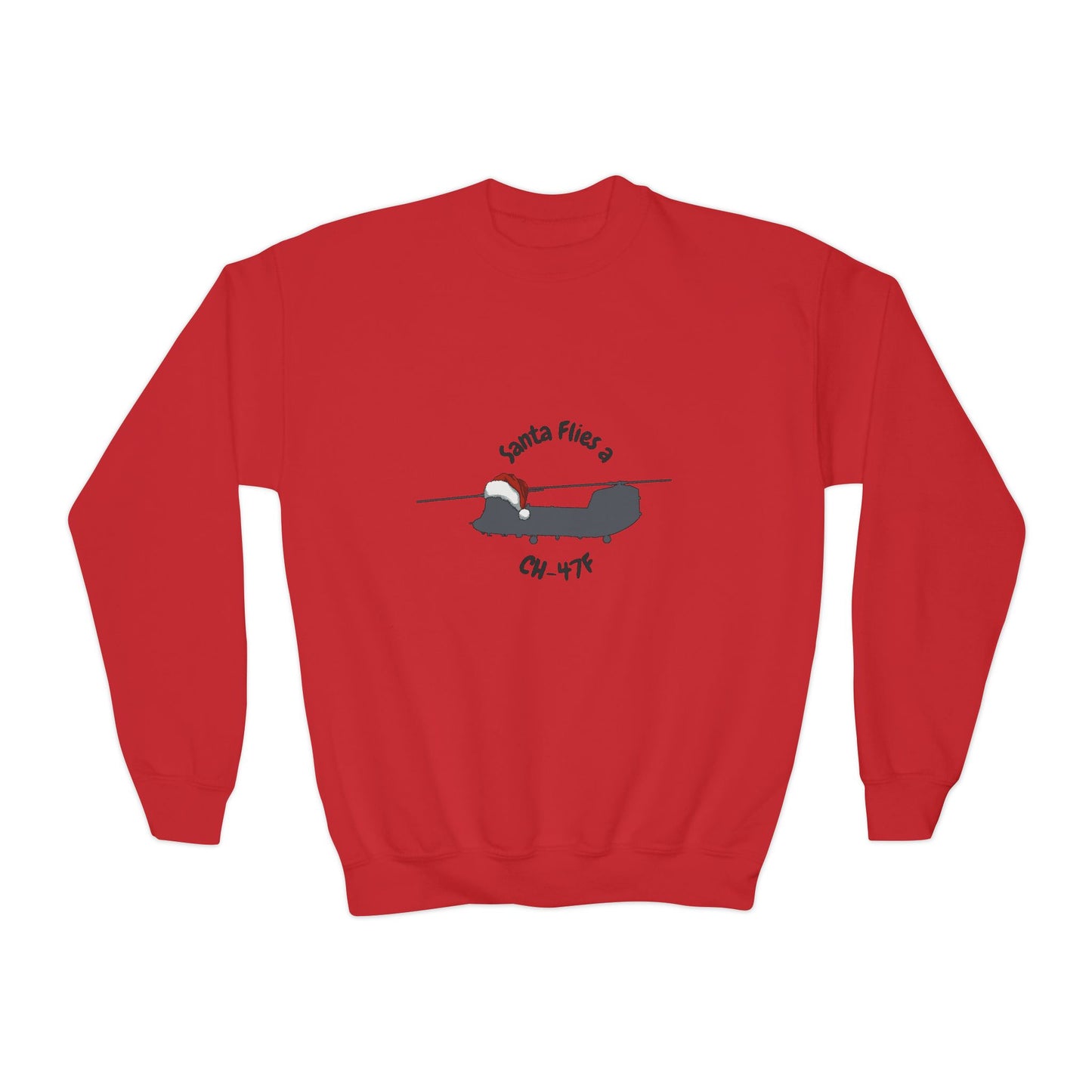 Big Kid Santa Flies a CH-47F Sweatshirt