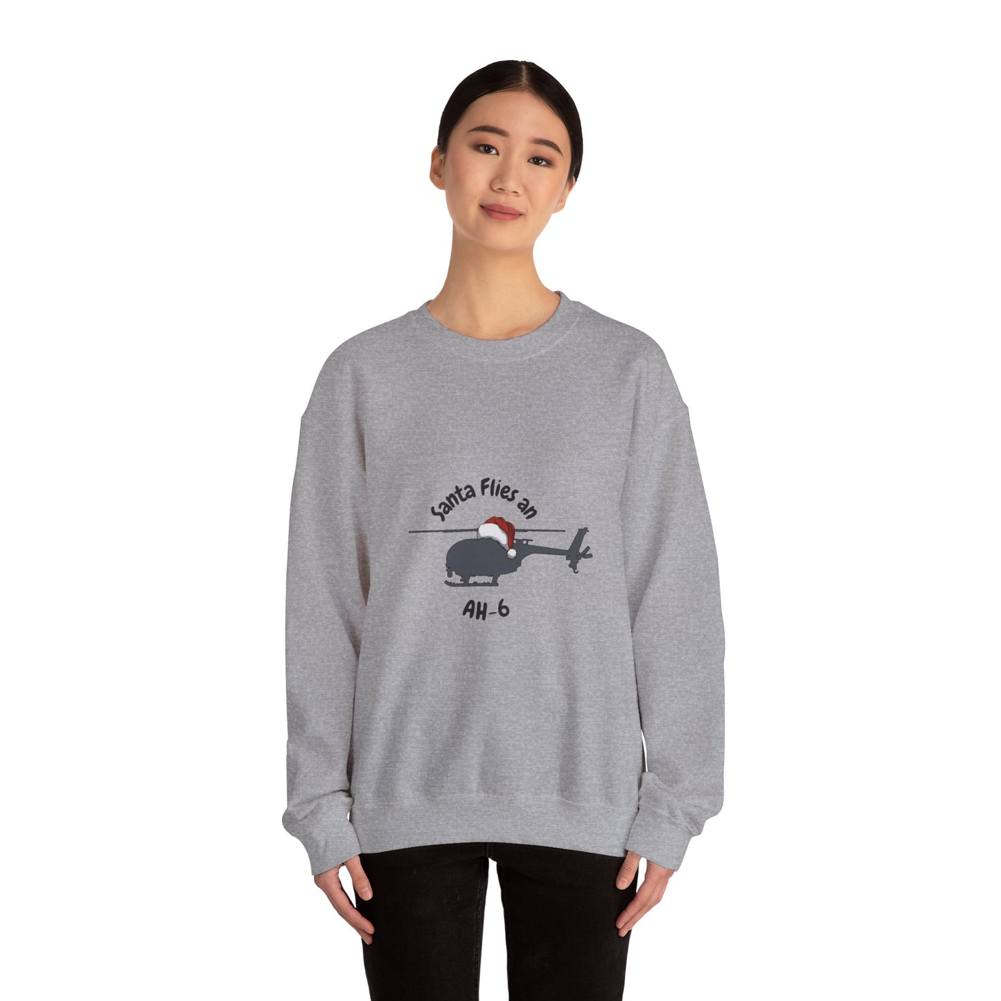 Adult Unisex Santa Flies AH-6 Sweatshirt