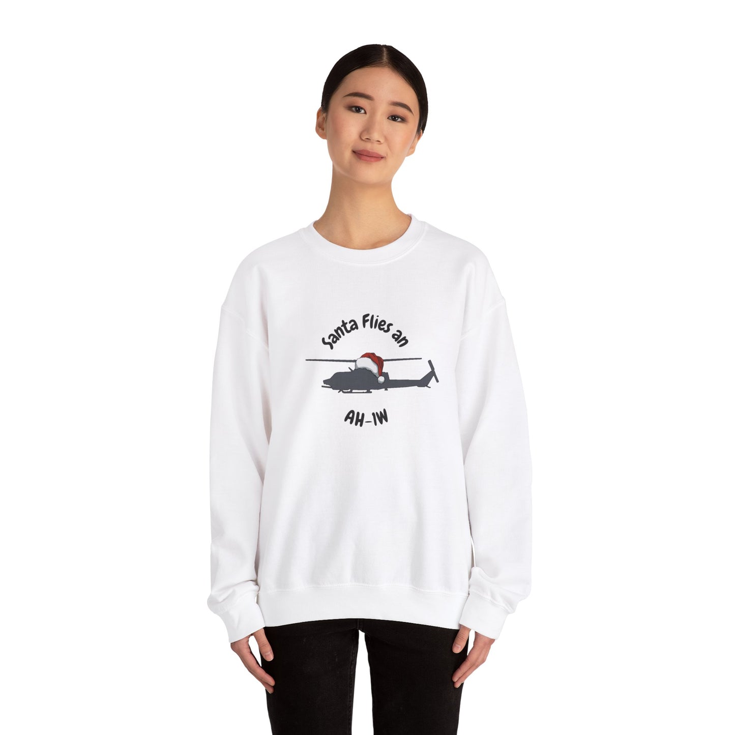 Adult Unisex Santa Flies AH-1W Sweatshirt