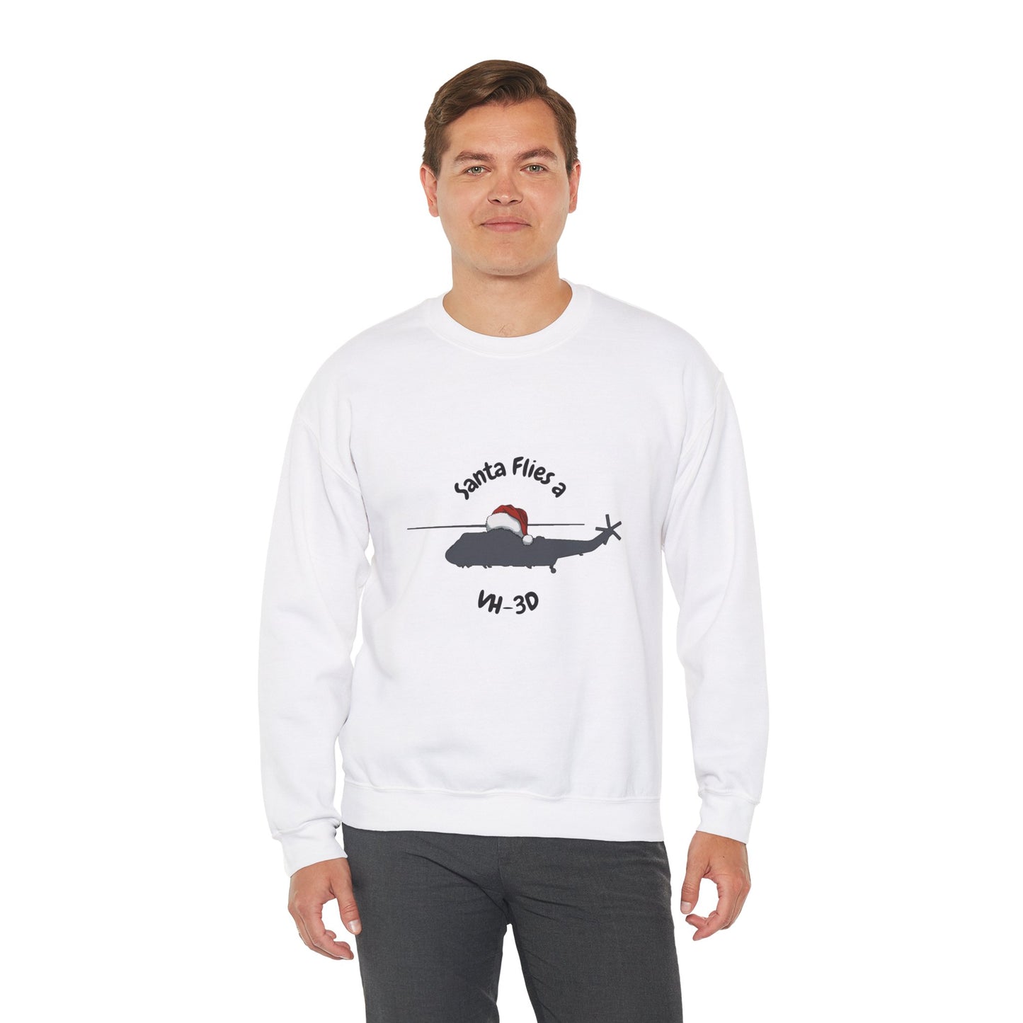 Adult Unisex Santa Flies VH-3D Sweatshirt