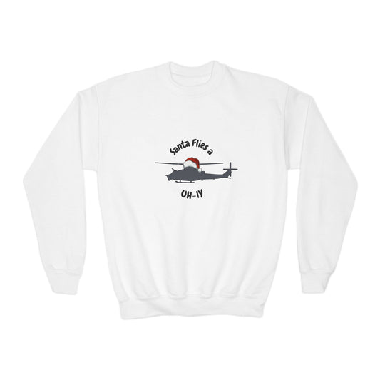 Big Kid Santa Flies an UH-1Y Sweatshirt