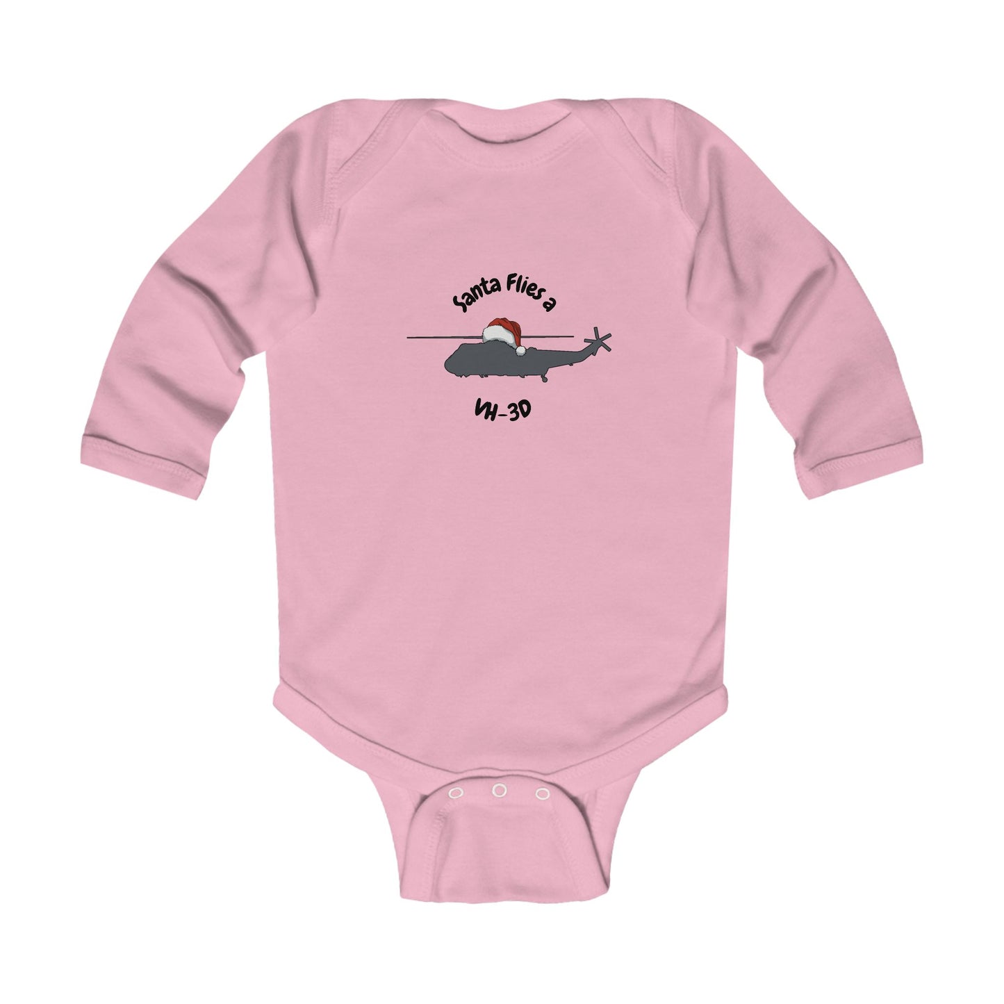 Baby Santa Flies an VH-3D Long Sleeve Bodysuit