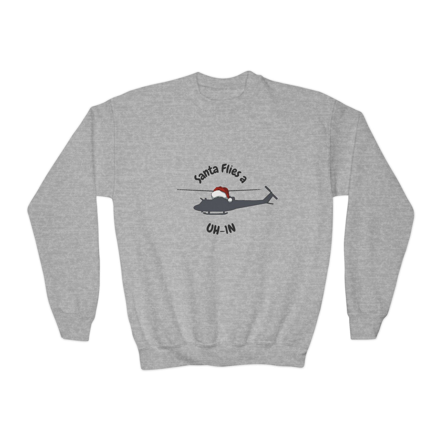 Big Kid Santa Flies an UH-1N Sweatshirt