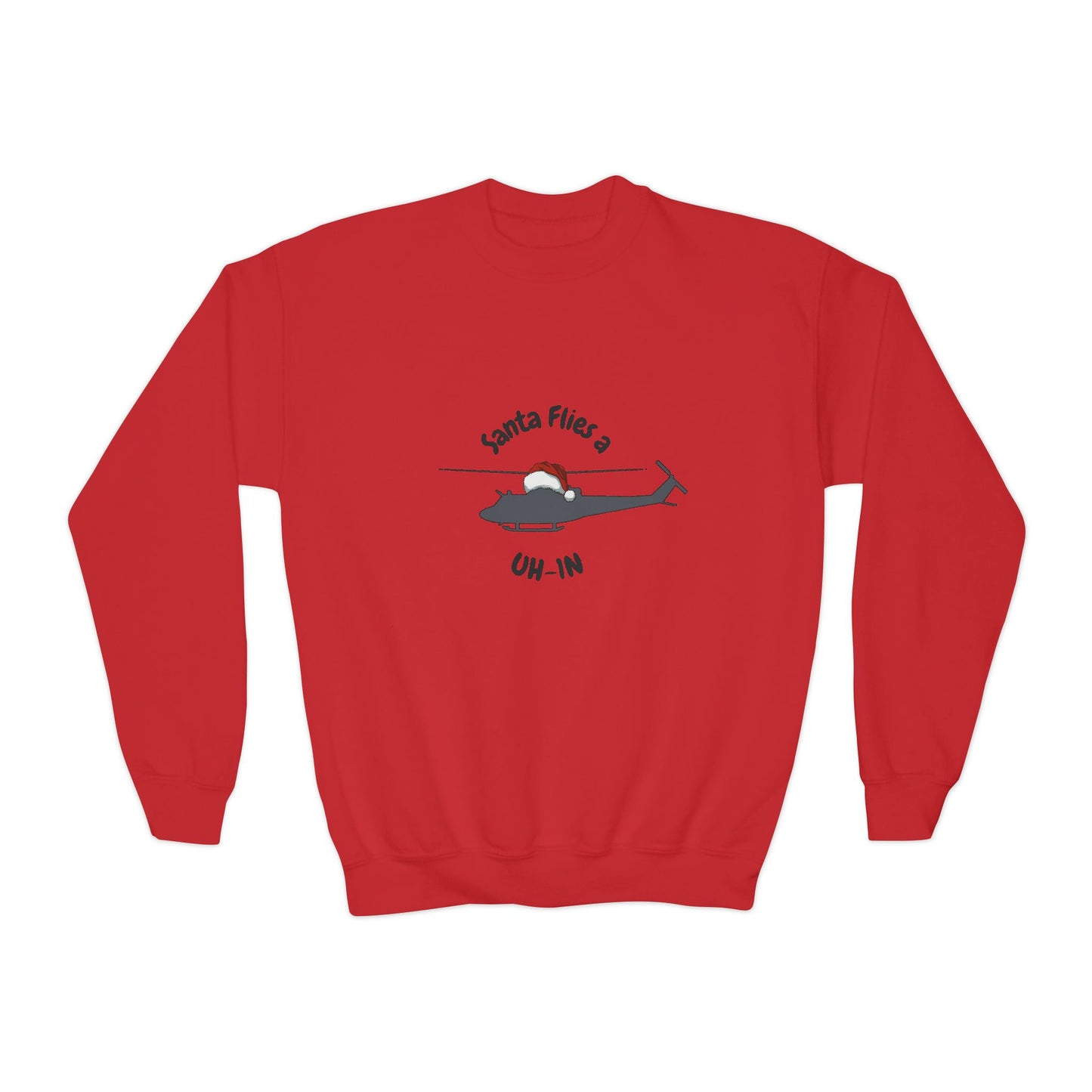 Big Kid Santa Flies an UH-1N Sweatshirt