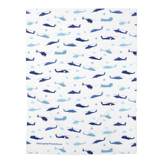 Little Rotor Head Baby Swaddle in Blue