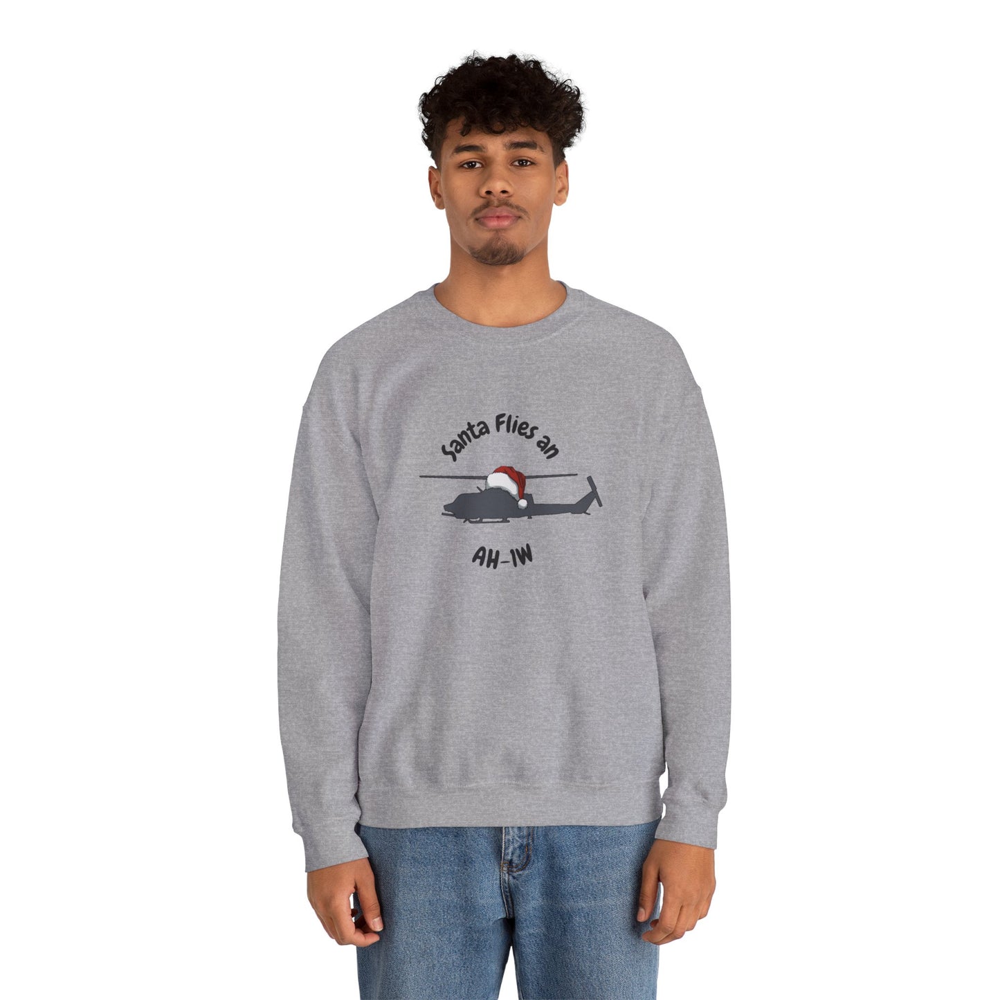 Adult Unisex Santa Flies AH-1W Sweatshirt