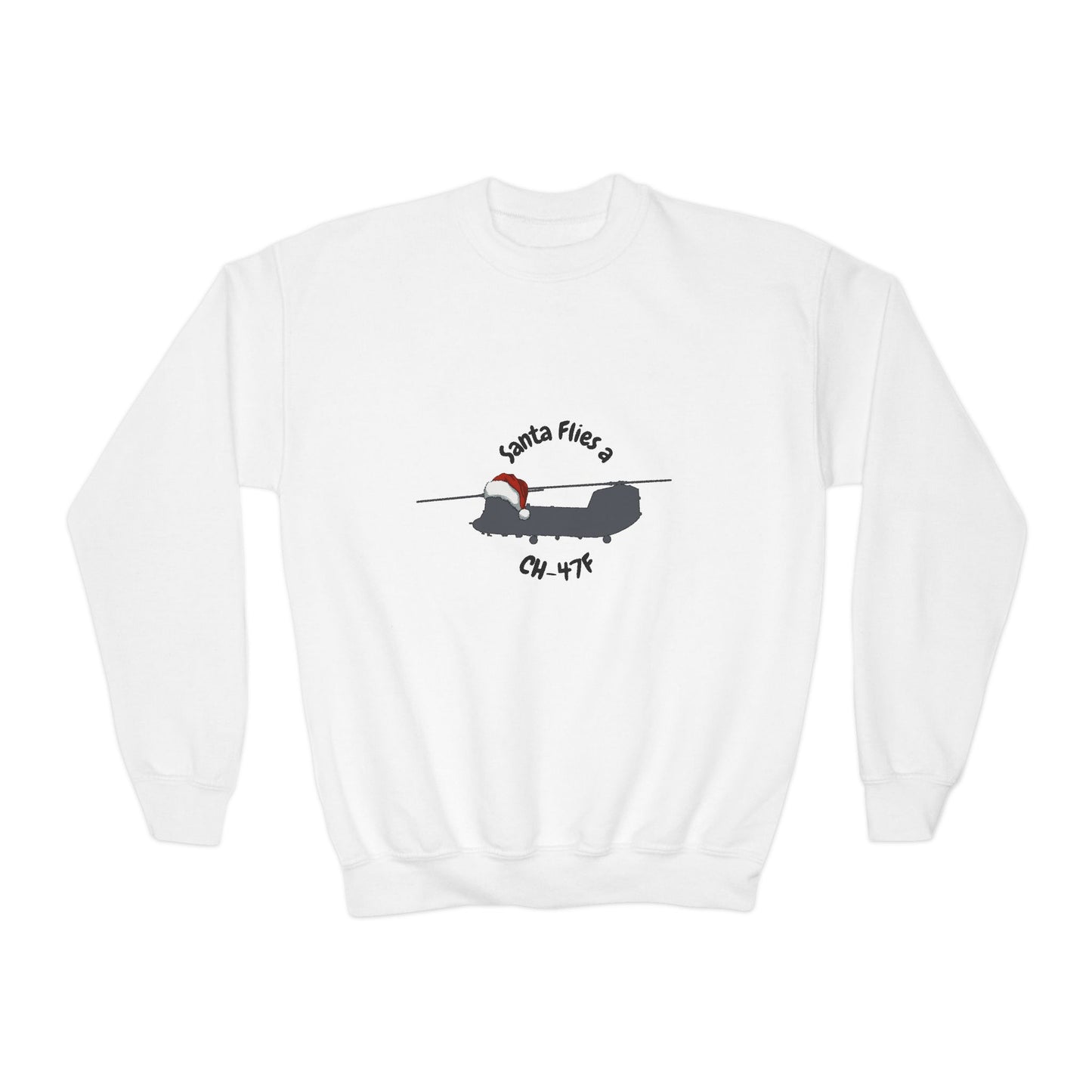 Big Kid Santa Flies a CH-47F Sweatshirt