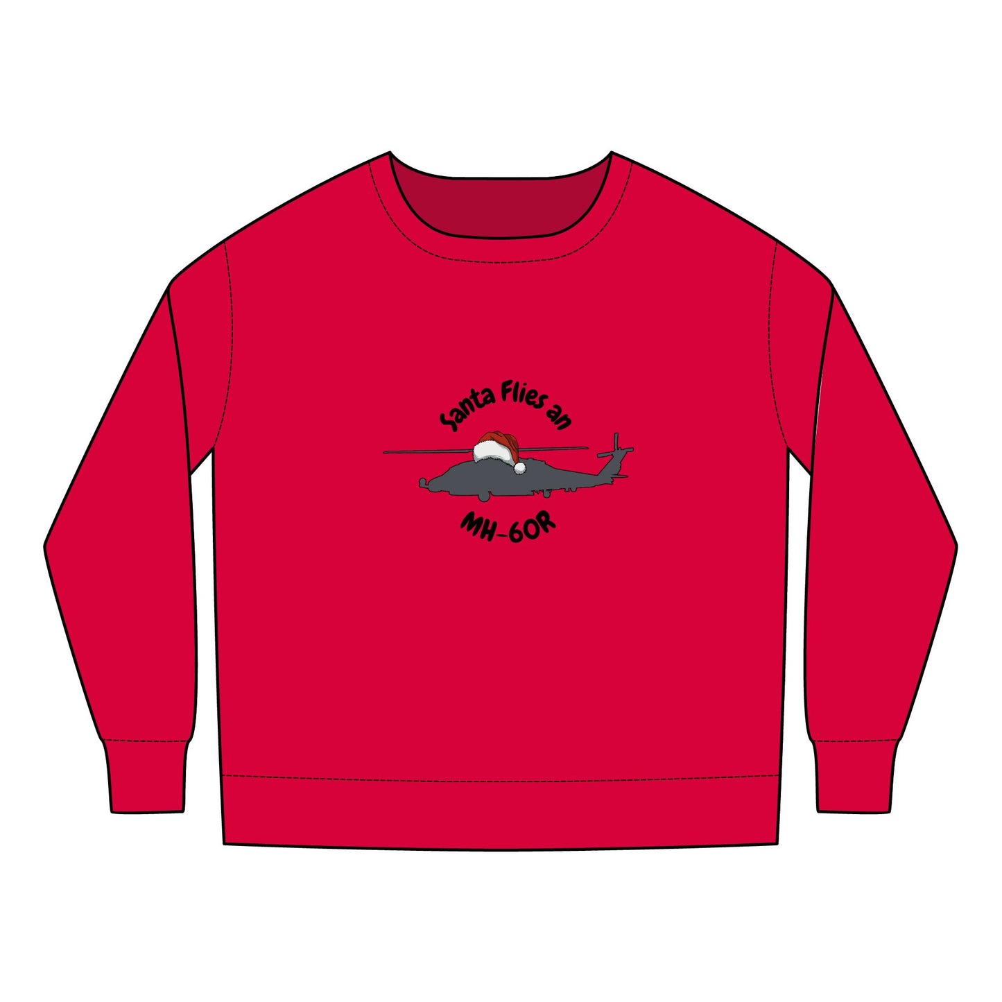 Toddler Santa Flies an MH-60R Sweatshirt