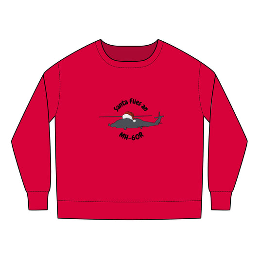 Toddler Santa Flies an MH-60R Sweatshirt